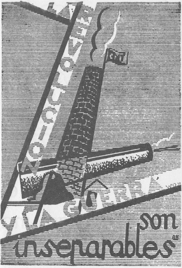 “Poster of the CNT-FAI. Caption reads ‘The Revolution and the War are inseparable.’”